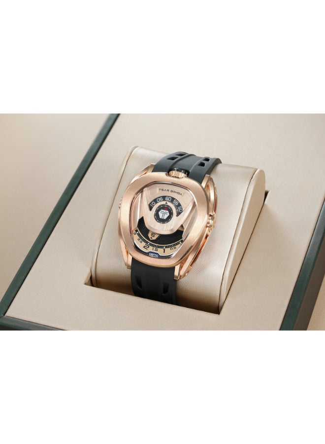 TSAR BOMBA Men's Rubber Automatic Watch TB8213ASET-07 - 44x52 mm - Image 3